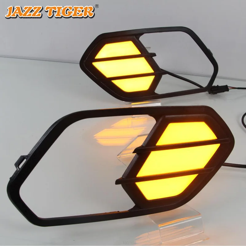 JAZZ TIGER 2PCS Turn Yellow Signal Function 12V Car DRL Lamp LED Daytime Running Light For Ford Escape Kuga 2016 2017 2018
JAZZ TIGER 2PCS Turn Yellow Signal Function 12V Car DRL Lamp LED Daytime Running Light For Ford Escape Kuga 2016 2017 2018