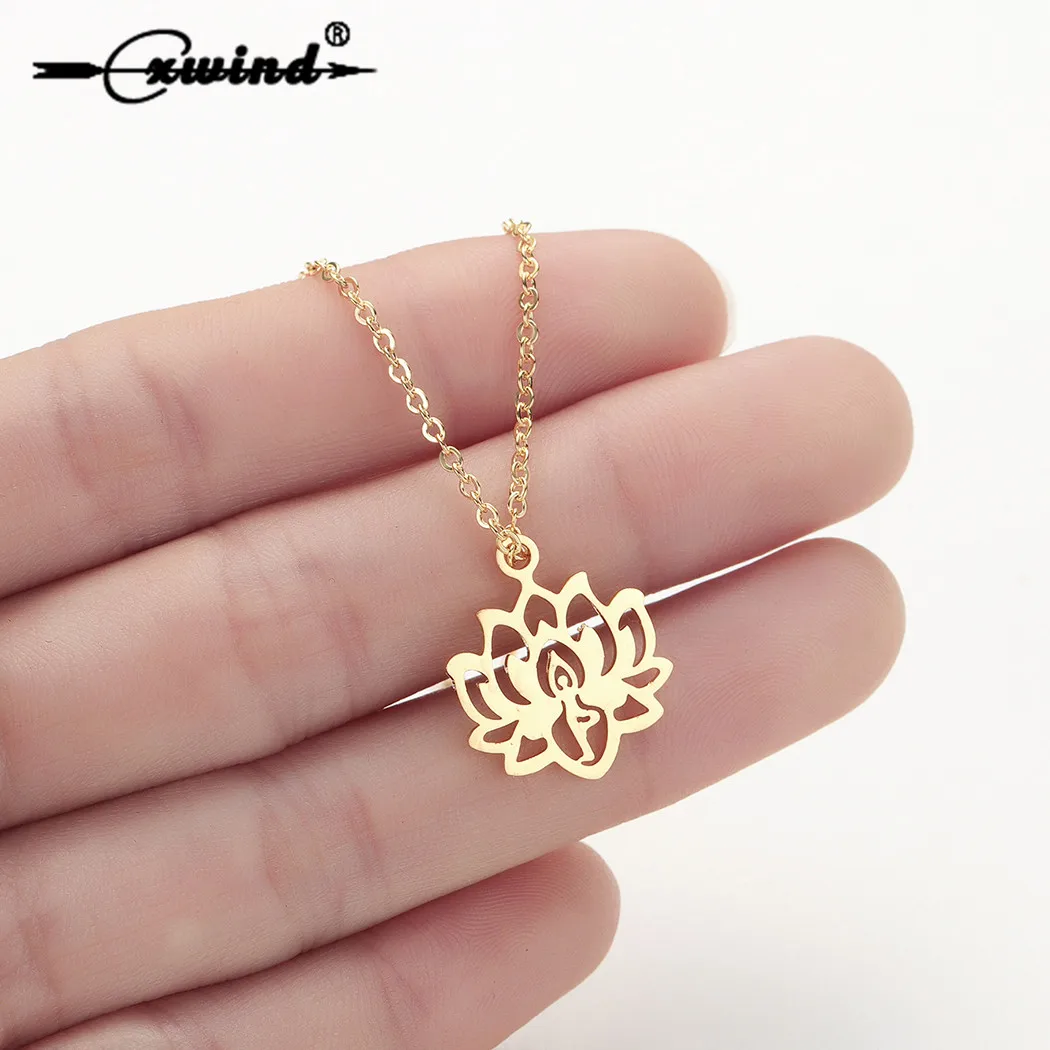 Cxwind Boho Lotus Pendants Necklaces Women Yoga Stainless Steel Colar Jewelry Buddhism Water Lily Indian Necklaces Bijoux Female
Cxwind Boho Lotus Pendants Necklaces Women Yoga Stainless Steel Colar Jewelry Buddhism Water Lily Indian Necklaces Bijoux Female