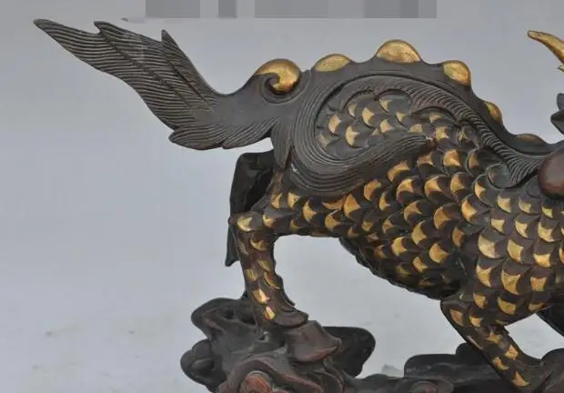 Free shipping S02124 10"china fengshui bronze gilt evil spirit Kirin Unicorn Kylin beast statue pair
Free shipping S02124 10"china fengshui bronze gilt evil spirit Kirin Unicorn Kylin beast statue pair