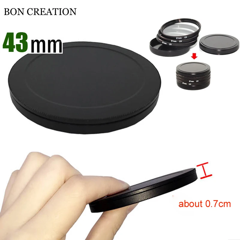BON CREATION High Quality Filter Protection Case 43mm Screw-in Filter Stack Cap Set Metal Filter Front and Rear Case Cover
BON CREATION High Quality Filter Protection Case 43mm Screw-in Filter Stack Cap Set Metal Filter Front and Rear Case Cover