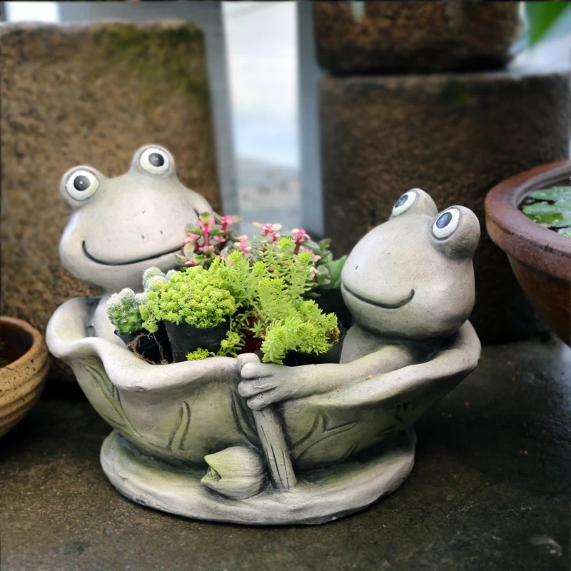 Outdoor Gardening Cement Frog Ornaments Fleshy Plant Large Diameter Flower Pot Decoration Balcony Garden Villa Figurines Crafts
Outdoor Gardening Cement Frog Ornaments Fleshy Plant Large Diameter Flower Pot Decoration Balcony Garden Villa Figurines Crafts
