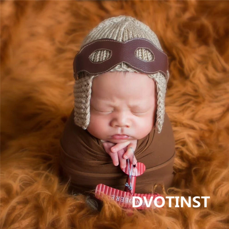 Dvotinst реквизит для фотосъемки новорожденных Фотография Хлопковый вязаный пилот