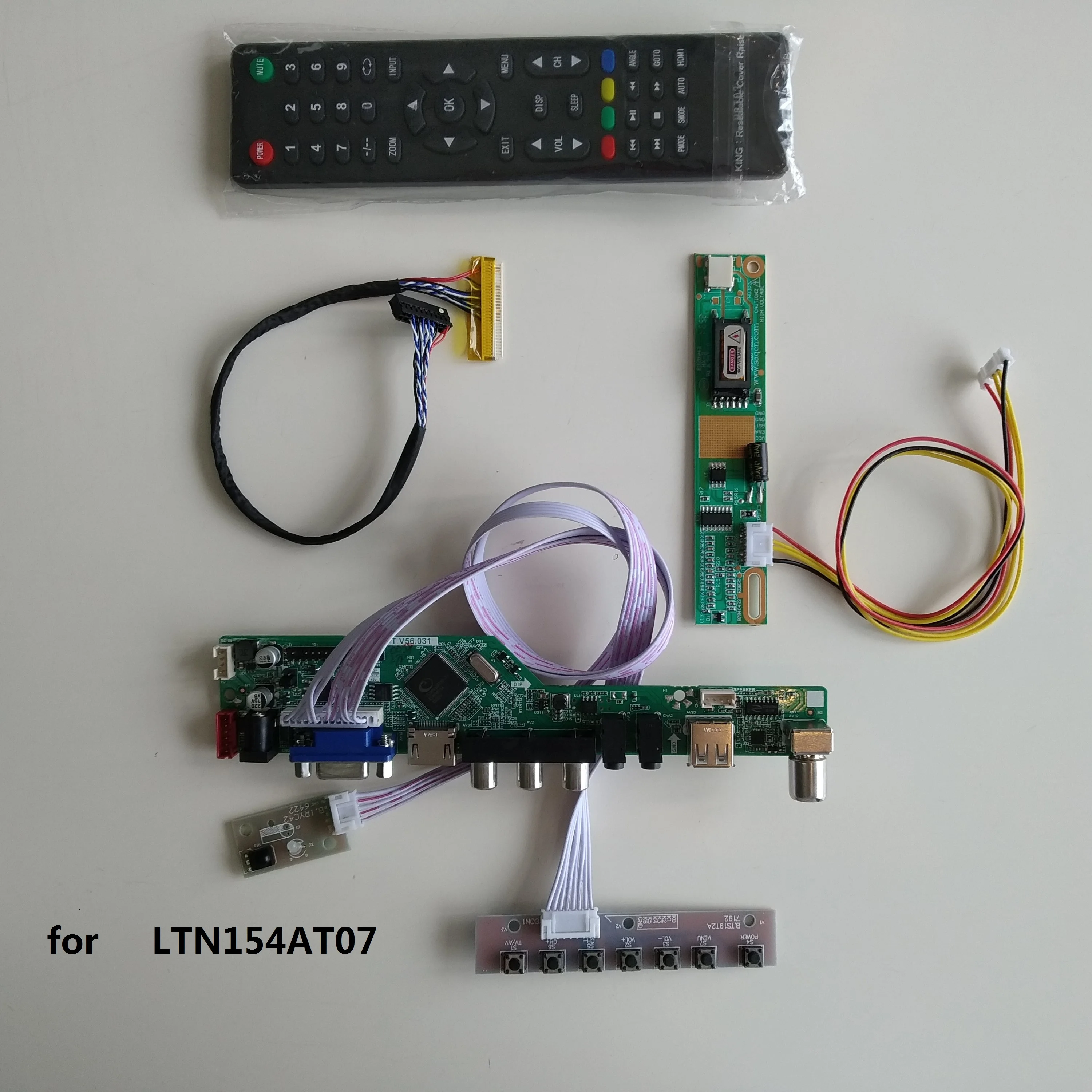 ТВ СВЕТОДИОДНЫЙ LED LCD AV VGA аудио контроллер плата комплект DIY для LTN154AT07 15 4 "1280*800