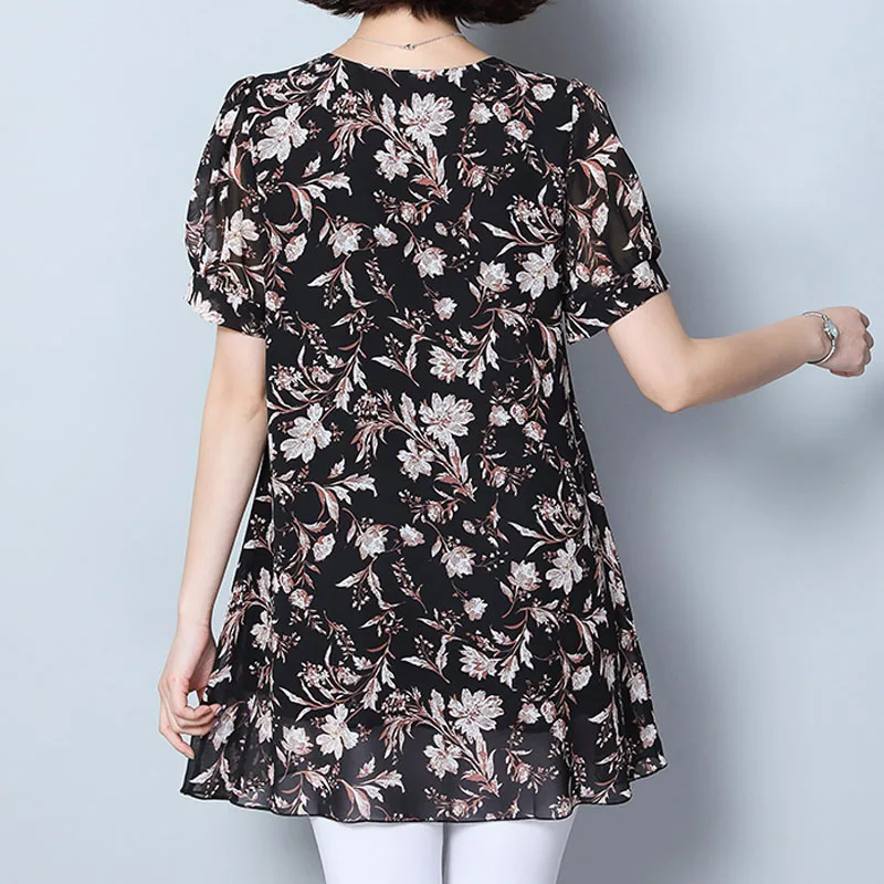Fashion Womens Tops And Blouses 2021 Ladies Tops Chiffon Blouse Shirt Short 4XL-5XL Floral Black Women Blouse Shirts 4422 50
Fashion Womens Tops And Blouses 2021 Ladies Tops Chiffon Blouse Shirt Short 4XL-5XL Floral Black Women Blouse Shirts 4422 50