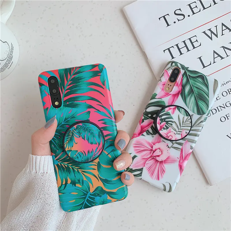 Vintage green leaf flower pattern Phone Case with ring stand For Huawei P30 P20 mate20 pro lite Folding bracket soft Back Cover
Vintage green leaf flower pattern Phone Case with ring stand For Huawei P30 P20 mate20 pro lite Folding bracket soft Back Cover