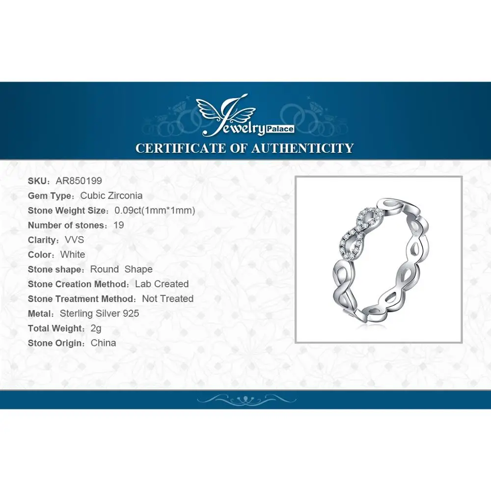 JPalace Infinity Wedding Rings 925 Sterling Silver Rings for Women Stackable Anniversary Ring Eternity Band Silver 925 Jewelry
JPalace Infinity Wedding Rings 925 Sterling Silver Rings for Women Stackable Anniversary Ring Eternity Band Silver 925 Jewelry