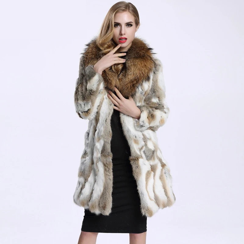 Large raccoon dog fur collar women's real rabbit fur coat women contrast color natural fur jackets 2019 new autumn winter
Large raccoon dog fur collar women's real rabbit fur coat women contrast color natural fur jackets 2019 new autumn winter