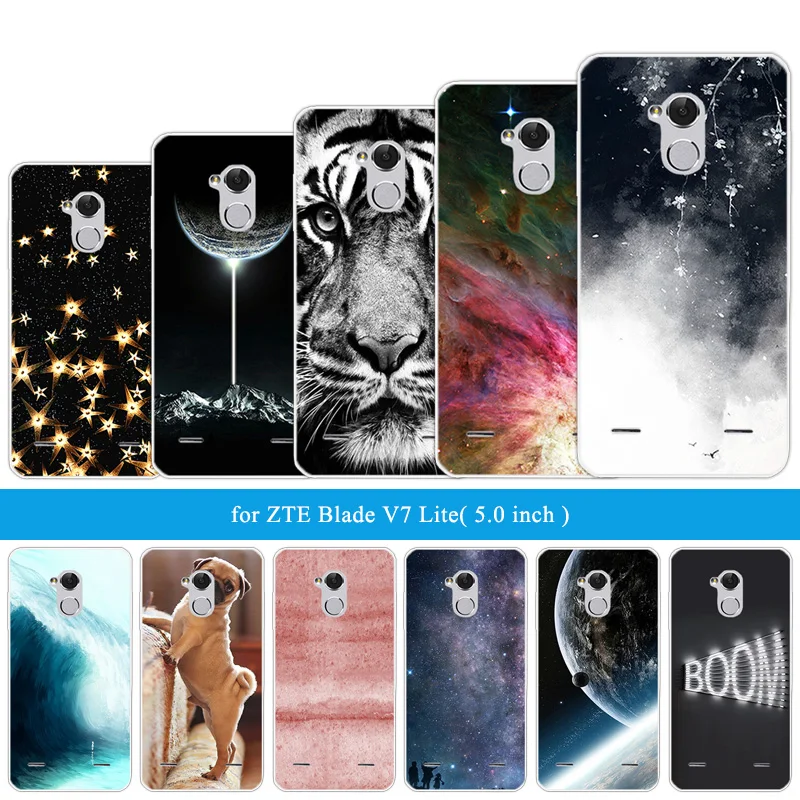 Для ZTE Blade BA2 V7 Lite 5 0 дюймов Задняя крышка прозрачный силиконовый чехол для