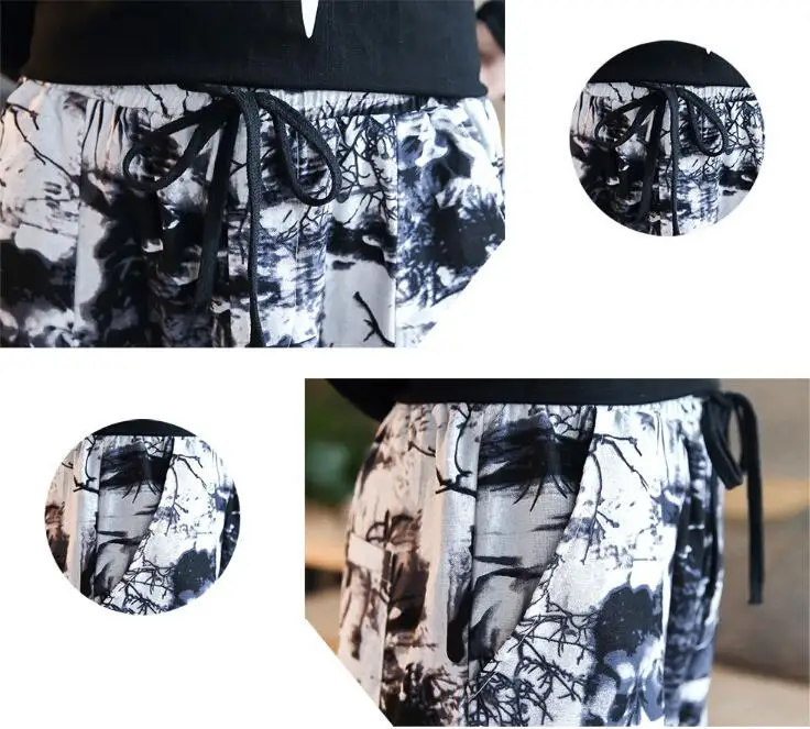 New arrival national male fork harem pants loose thin Ink printed cotton trousers Elastic waist drawstring Casual pants Men
New arrival national male fork harem pants loose thin Ink printed cotton trousers Elastic waist drawstring Casual pants Men