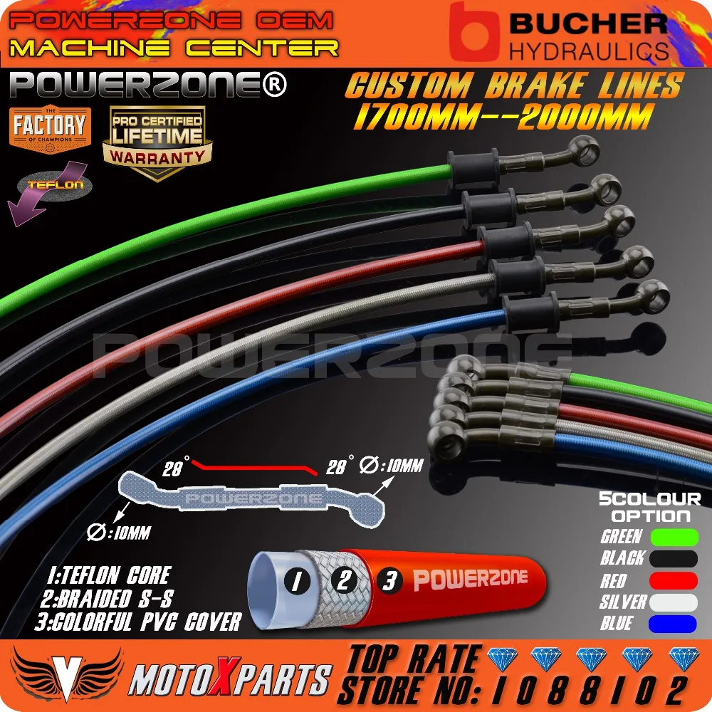 Motorcycle Dirt Bike Braided Steel Hydraulic Reinforce Brake line Clutch Hose Pipe Tube 1700 To 2000mm Universal Fit Racing MX
Motorcycle Dirt Bike Braided Steel Hydraulic Reinforce Brake line Clutch Hose Pipe Tube 1700 To 2000mm Universal Fit Racing MX