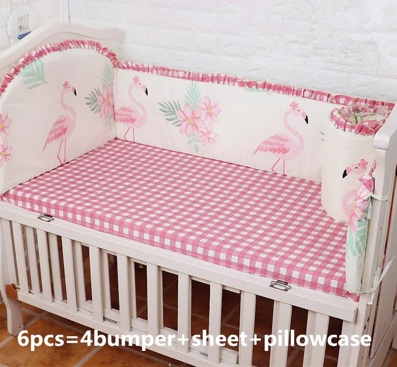 6PCS Flamingo Baby Girl Bedding Set Baby Safety Fence Baby Nursery Cot Crib Bedding toddler bed (4bumpers+sheet+pillow cover)
6PCS Flamingo Baby Girl Bedding Set Baby Safety Fence Baby Nursery Cot Crib Bedding toddler bed (4bumpers+sheet+pillow cover)