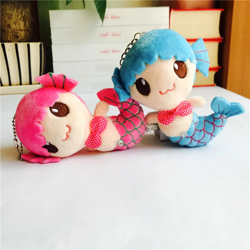 1pcs Cute Mermaid Keychain for Women Girl Wallet Car Key Ring Holder Pendant Bag Backpack Plush Keychains | Украшения и