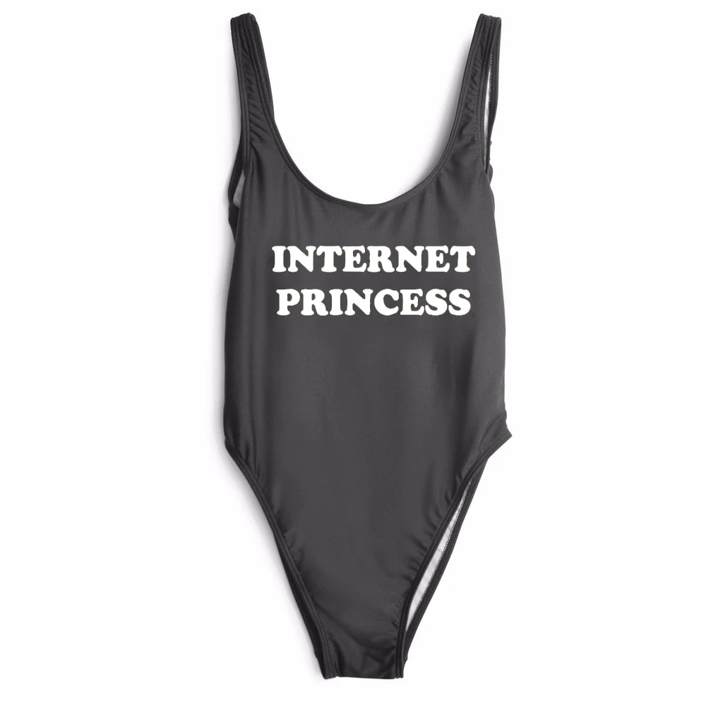 summer fashion INTERNET PRINCESS letter print bathing suits OPEN LOW BACK WOMEN one-piece swimwear beachwear bodysuit Jumpsuit
summer fashion INTERNET PRINCESS letter print bathing suits OPEN LOW BACK WOMEN one-piece swimwear beachwear bodysuit Jumpsuit
