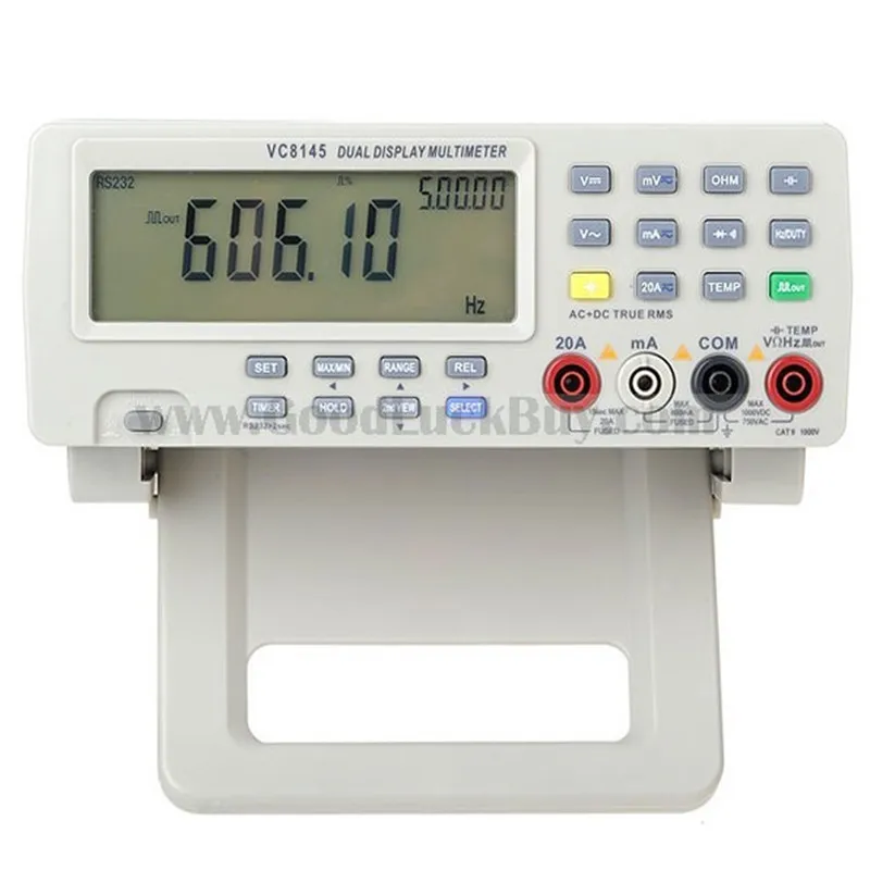 VICI VC8145 Digital Bench Top DMM Multimeter Temperature Meter Tester PC Analog 80,000 counts Analog Bar Graph w/ 23 segments
VICI VC8145 Digital Bench Top DMM Multimeter Temperature Meter Tester PC Analog 80,000 counts Analog Bar Graph w/ 23 segments