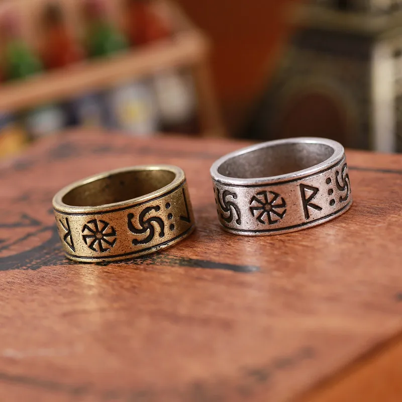 Viking Jewelry slavic symbol Kolyadnik Men's ring 10 pc | Украшения и аксессуары