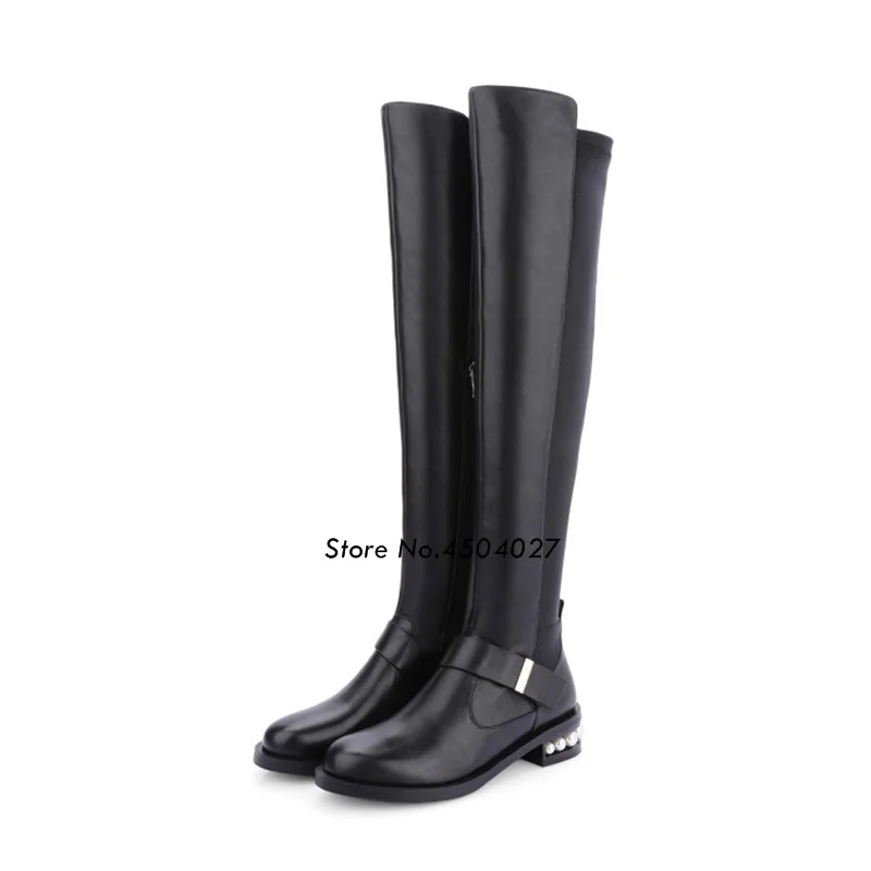 Women Over The Knee Black Long Boots Square Low Heels Autumn Round Toe Fashion Ladies Motorcycle Boots Shoe
Women Over The Knee Black Long Boots Square Low Heels Autumn Round Toe Fashion Ladies Motorcycle Boots Shoe