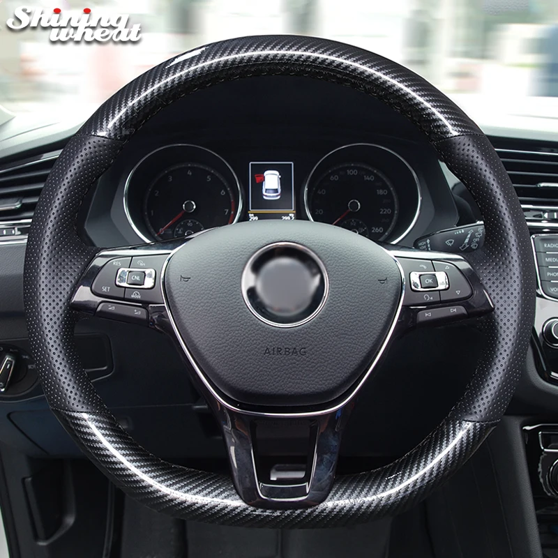 Shining wheat Black PU Carbon Fiber Leather Steering Wheel Cover for Volkswagen VW Golf 7 New Polo Jetta Passat B8 Tiguan Mk7
Shining wheat Black PU Carbon Fiber Leather Steering Wheel Cover for Volkswagen VW Golf 7 New Polo Jetta Passat B8 Tiguan Mk7
