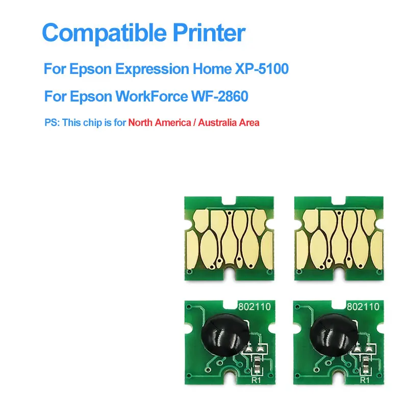 T02P1-T02P4 For Epson T202 202XL Cartridge Chip For Epson Expression Home XP-5100 WF-2860 Printer North America / Australia Area
T02P1-T02P4 For Epson T202 202XL Cartridge Chip For Epson Expression Home XP-5100 WF-2860 Printer North America / Australia Area