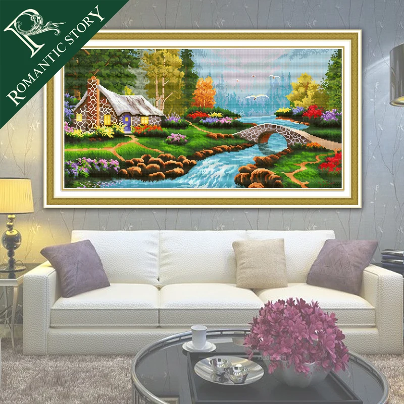 Romantic Story Shangrila Scensry the Decorations Cross Stitch Needlework DIY 11CT Printing Cross Stitch Sets For Embroidery Kits
Romantic Story Shangrila Scensry the Decorations Cross Stitch Needlework DIY 11CT Printing Cross Stitch Sets For Embroidery Kits