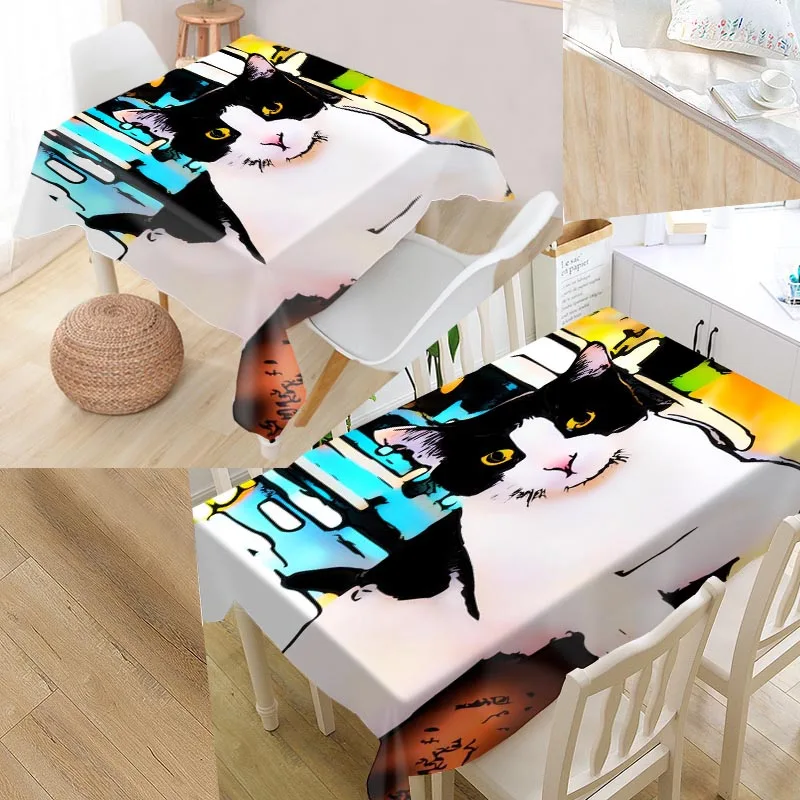 Custom Cute Cat 02 Table Cloth Oxford Print Rectangular Waterproof Oilproof Table Cover Square Wedding Tablecloth
Custom Cute Cat 02 Table Cloth Oxford Print Rectangular Waterproof Oilproof Table Cover Square Wedding Tablecloth