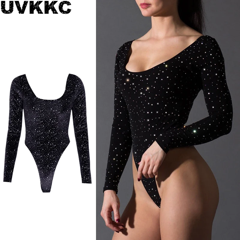 Uvkkc Women Sexy Bodysuit Female Rompers Diamond Backless Bodycon Casual Solid Party Black one piece Summer Bodysuit For Women
Uvkkc Women Sexy Bodysuit Female Rompers Diamond Backless Bodycon Casual Solid Party Black one piece Summer Bodysuit For Women