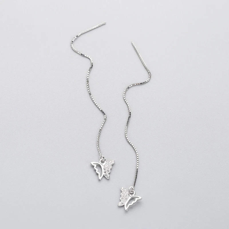 PONYKISS Romantic 100% 925 Sterling Silver Mysterious Butterfly Zircon Long Dangle Drop Earrings Women Elegant Party Festival
PONYKISS Romantic 100% 925 Sterling Silver Mysterious Butterfly Zircon Long Dangle Drop Earrings Women Elegant Party Festival