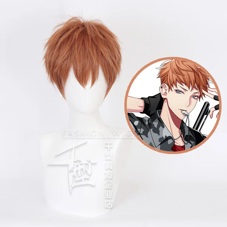 Дивизион Rap Battle DRB Hypnosis MIC Busujima Meison Riou косплей оранжевые короткие термостойкие