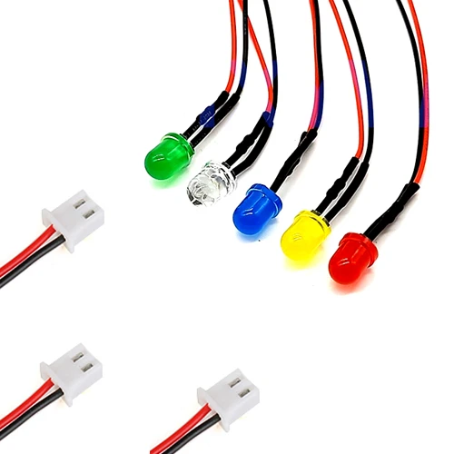 100Pcs 3V 5V 6V 9V 12V 24V 36V 48V 110V 220V Diffused 8mm LED With 20cm Wire And XH2.54 Plug, Light=White Red Blue Green Yellow
100Pcs 3V 5V 6V 9V 12V 24V 36V 48V 110V 220V Diffused 8mm LED With 20cm Wire And XH2.54 Plug, Light=White Red Blue Green Yellow