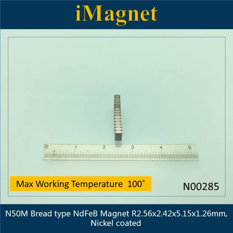 20pcs N50M Bread type strong Rare Earth Neodymium Magnet,R2.56x2.42x5.15x1.26mm,Cuboid Ndfeb Magnet ,Magnet for refrigerator
20pcs N50M Bread type strong Rare Earth Neodymium Magnet,R2.56x2.42x5.15x1.26mm,Cuboid Ndfeb Magnet ,Magnet for refrigerator