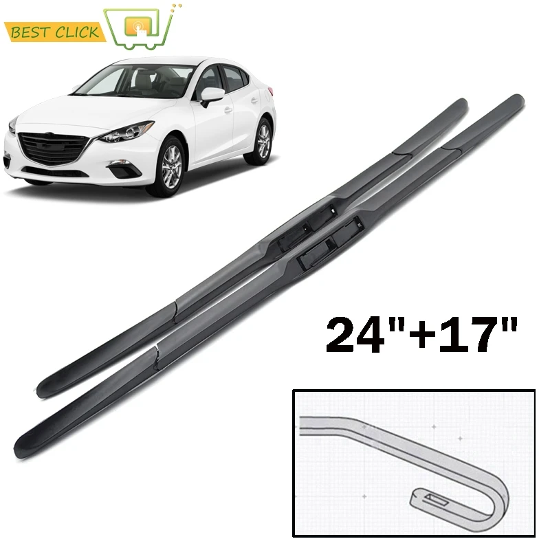 Щетки стеклоочистителя для лобового стекла Misima Mazda 3 Axela 2014 2015 2016 2017 Hybrid Section 24