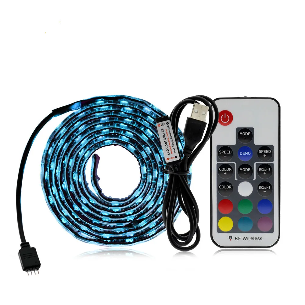 Kayueli 5 В USB Светодиодные ленты 5050 RGB ТВ фонового освещения 60 Светодиодный s/m