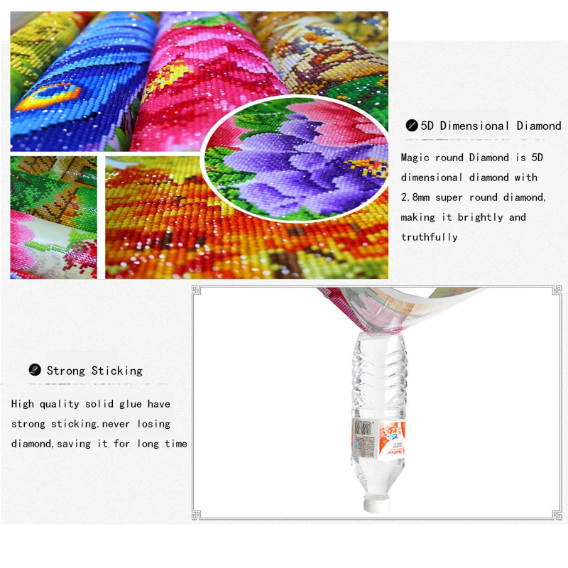 5D DIY Diamond Painting Full Drill Round Embroidery Cartoon Princess Cross Stitch Wall Stickers Mosaic | Дом и сад