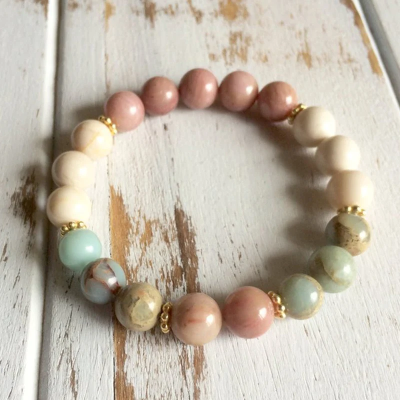 Spirituality Bracelet For Women 8mm Meditation Beads Beaded Bracelrt Aqua Terra J-asper Riverstone & Rhodonite Healing Jewelry
Spirituality Bracelet For Women 8mm Meditation Beads Beaded Bracelrt Aqua Terra J-asper Riverstone & Rhodonite Healing Jewelry