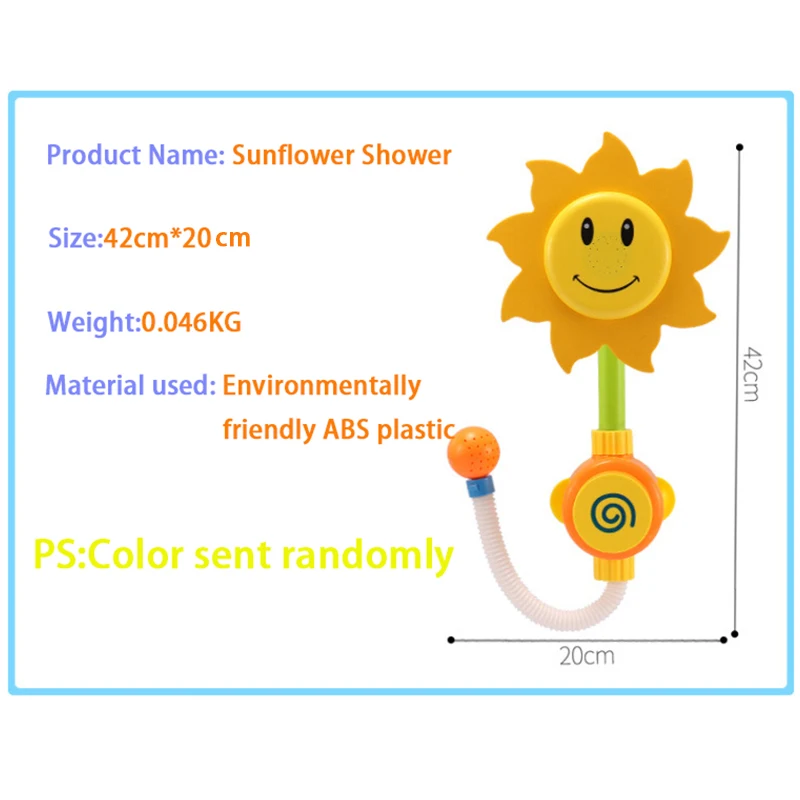Funny Baby Water Play Bath Toy Bath Sunflower Water Shower Faucet Swim Bathroom Toys For Children Color Sent Randomly For Gift
Funny Baby Water Play Bath Toy Bath Sunflower Water Shower Faucet Swim Bathroom Toys For Children Color Sent Randomly For Gift