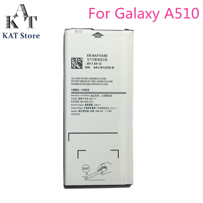 EB-BA510ABE 2900mAh Phone Battery Replacement For Samsung Galaxy A5 2016 Edition A510F A510 Best After-sales Service
EB-BA510ABE 2900mAh Phone Battery Replacement For Samsung Galaxy A5 2016 Edition A510F A510 Best After-sales Service