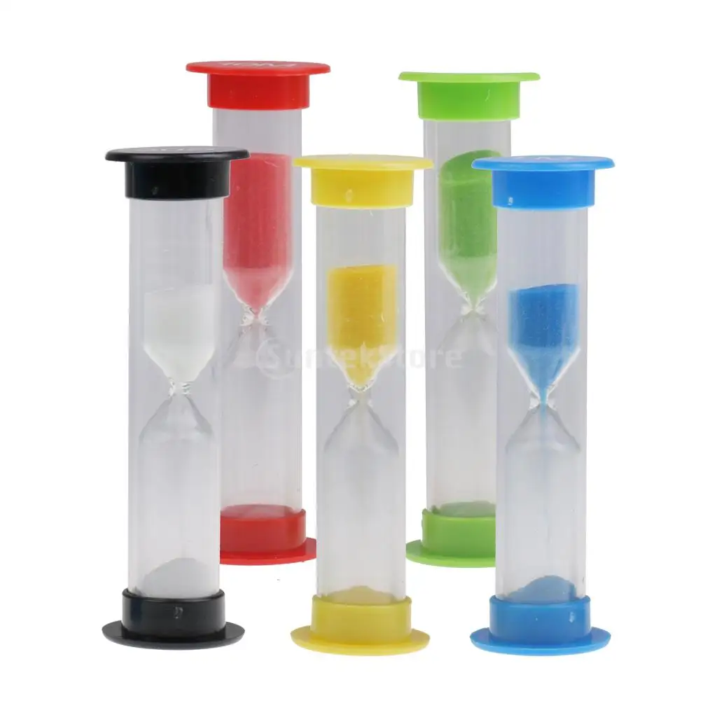 5Pcs 30 Seconds 1min 3min 5min 10min Plastic Sandglass Hourglass Timer Clock for Kichen Cooking or Kids Brush Teath
5Pcs 30 Seconds 1min 3min 5min 10min Plastic Sandglass Hourglass Timer Clock for Kichen Cooking or Kids Brush Teath