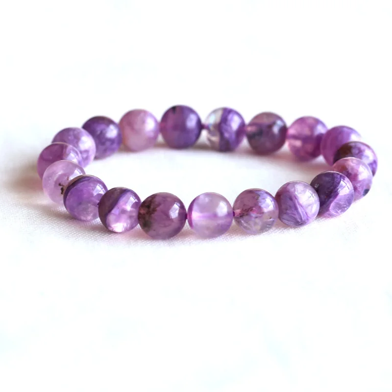 Natural Genuine Clear Purple Charoite Stretch Finish Bracelet Round beads 10mm 05088
Natural Genuine Clear Purple Charoite Stretch Finish Bracelet Round beads 10mm 05088