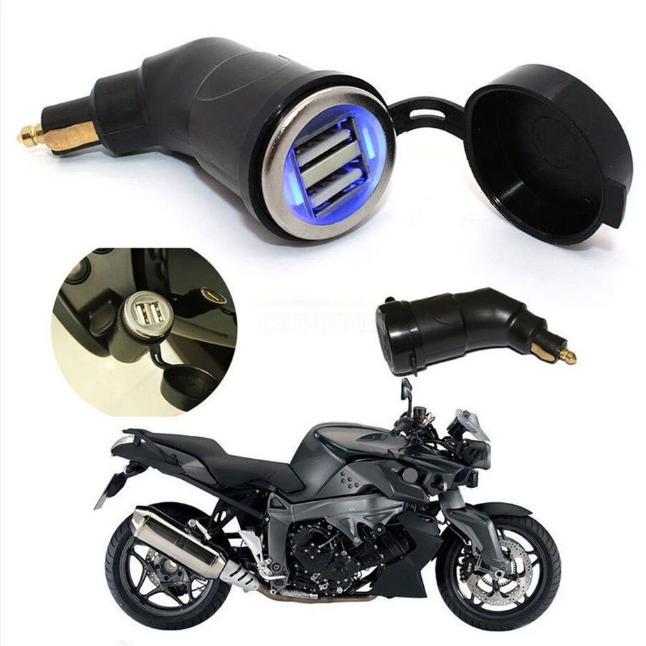 100Pcs/Lot Hot 12-24V Dual USB Blue LED Light Motorcycle Charger Adapter Socket Outlet For BMW
100Pcs/Lot Hot 12-24V Dual USB Blue LED Light Motorcycle Charger Adapter Socket Outlet For BMW