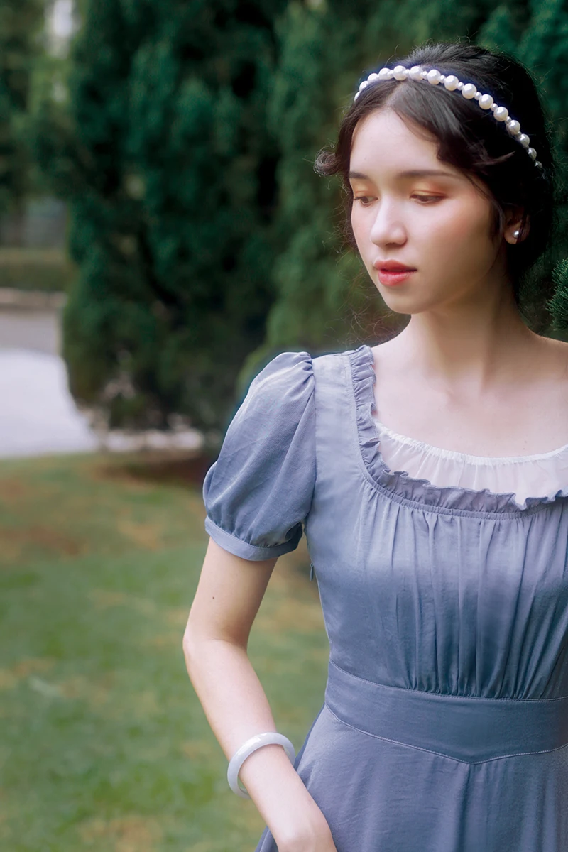 Summer Dress Women Elegant Vintage Blue Chiffon Long Dress Ladies Retro Fresh Sweet Lolita Casual Formal Midi Dress ropa mujer
Summer Dress Women Elegant Vintage Blue Chiffon Long Dress Ladies Retro Fresh Sweet Lolita Casual Formal Midi Dress ropa mujer