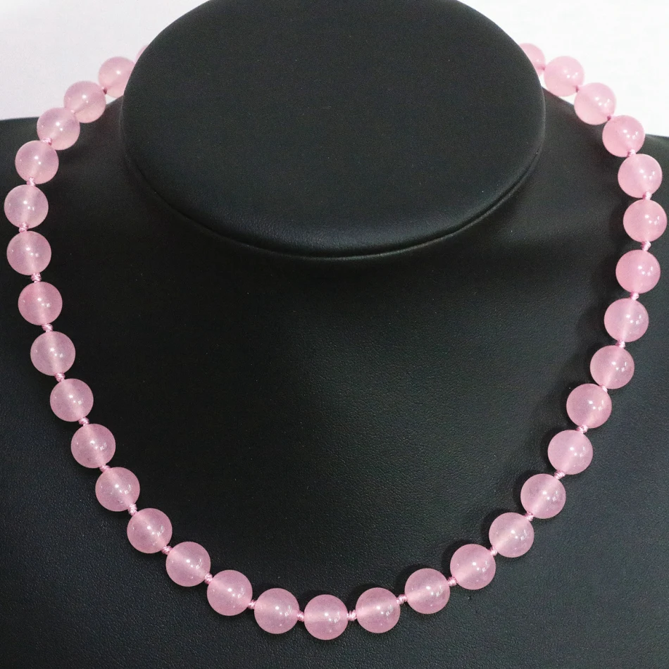 Lovely Crystal Chalcedony Necklace for Women 8,10mm Semi-precious Jades Stone Round Beads High Grade Charms Jewelry 18inch B1461
Lovely Crystal Chalcedony Necklace for Women 8,10mm Semi-precious Jades Stone Round Beads High Grade Charms Jewelry 18inch B1461