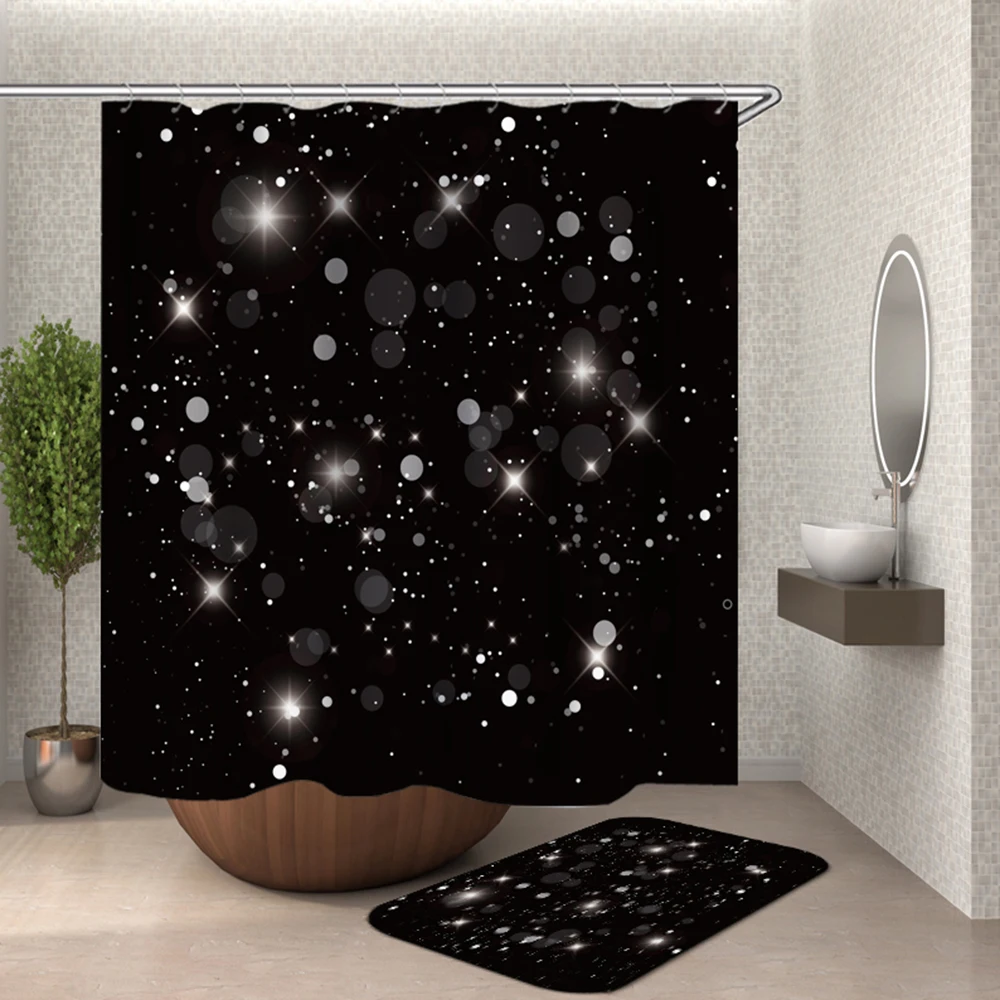 Black Shower Curtain Waterpfoof Fabric Shining Star Black And White Bathroom Curtain Night Sky Cortinas De Bano De Tela Home Art
Black Shower Curtain Waterpfoof Fabric Shining Star Black And White Bathroom Curtain Night Sky Cortinas De Bano De Tela Home Art
