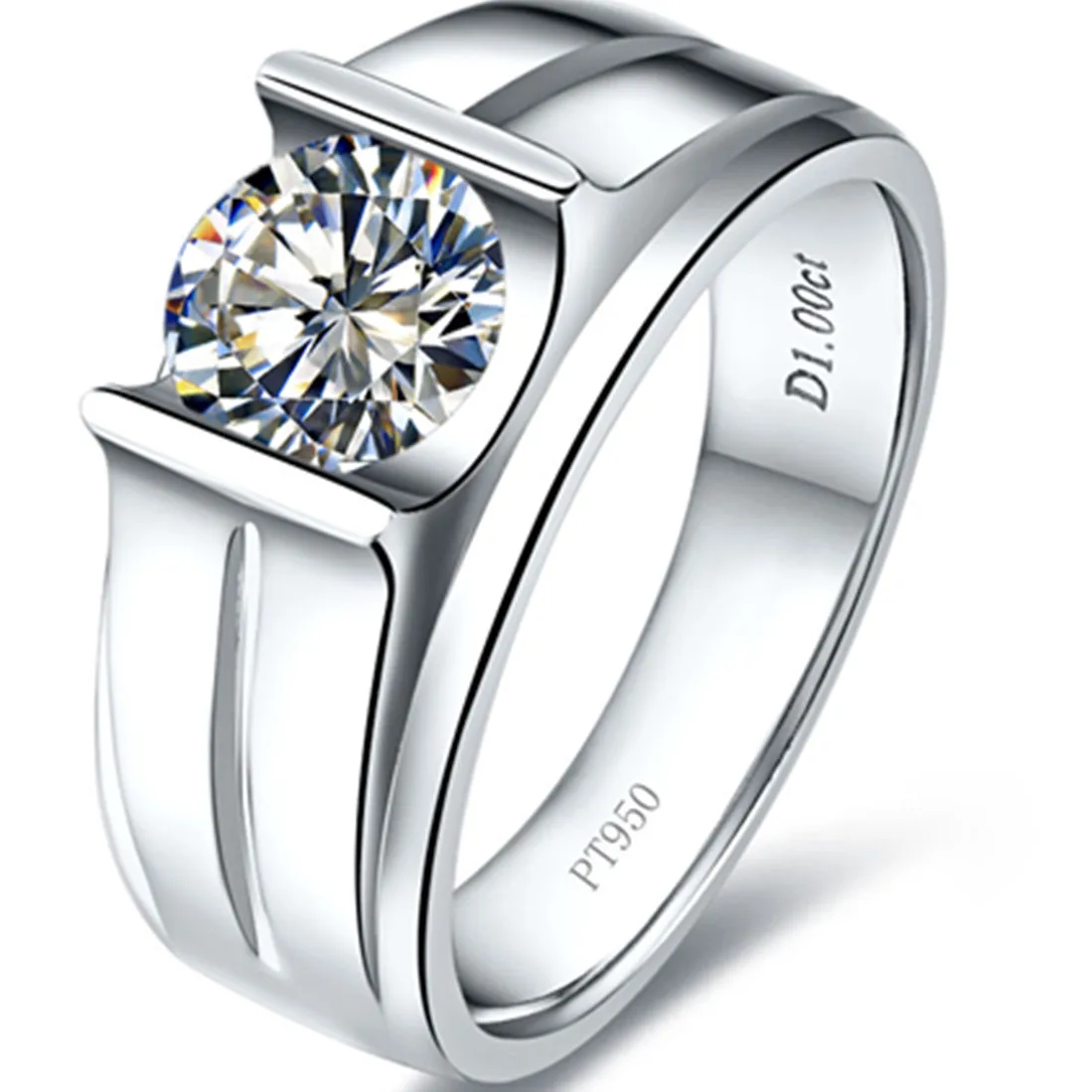 Test Positive Solid White Gold Male Ring 1CT Ring Engagement Moissanite 18K Jewelry Solitaire Diamond Ring for Man Jewelry 18K
Test Positive Solid White Gold Male Ring 1CT Ring Engagement Moissanite 18K Jewelry Solitaire Diamond Ring for Man Jewelry 18K