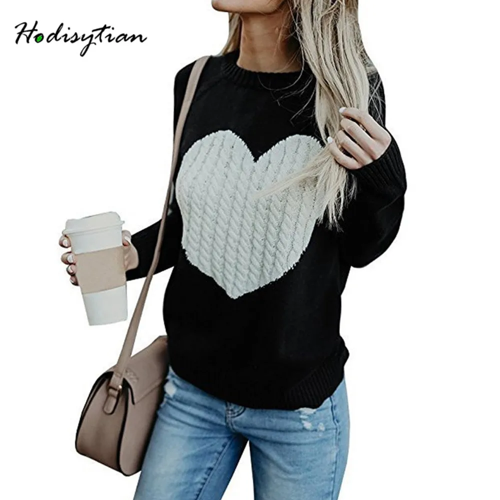 Hodisytian Fashion Women Knitted Sweater Long Sleeve Heart Shape Casual Slim Chic Tunic O neck Female Outerwear Sueter Mujer
Hodisytian Fashion Women Knitted Sweater Long Sleeve Heart Shape Casual Slim Chic Tunic O neck Female Outerwear Sueter Mujer
