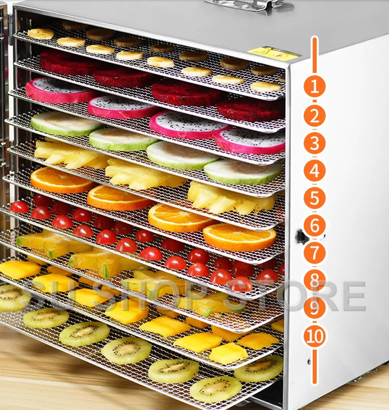 Сушилка для фруктов из нержавеющей стали домашняя маленькая сушилка и овощей 10