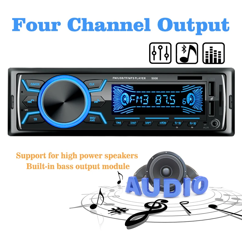 Двойной USB fm-радио функция 12 В Новое поступление Поддержка USB/TF кардридер