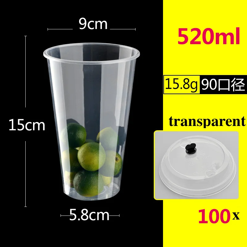 100x Disposable Plastic Cup with Lids PP Milk Tea Juice Cups Food Grade 500ml 600ml 700ml White Black High Transparent
100x Disposable Plastic Cup with Lids PP Milk Tea Juice Cups Food Grade 500ml 600ml 700ml White Black High Transparent