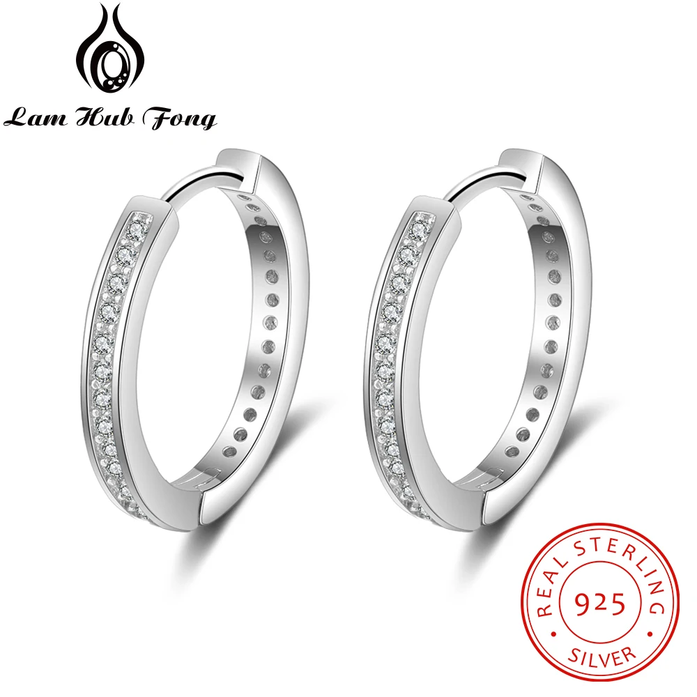 Classic 925 Sterling Silver Round Hoop Earrings for Women Cubic Zirconia Paved Circle Earrings Silver 925 Jewelry Wedding Gift
Classic 925 Sterling Silver Round Hoop Earrings for Women Cubic Zirconia Paved Circle Earrings Silver 925 Jewelry Wedding Gift