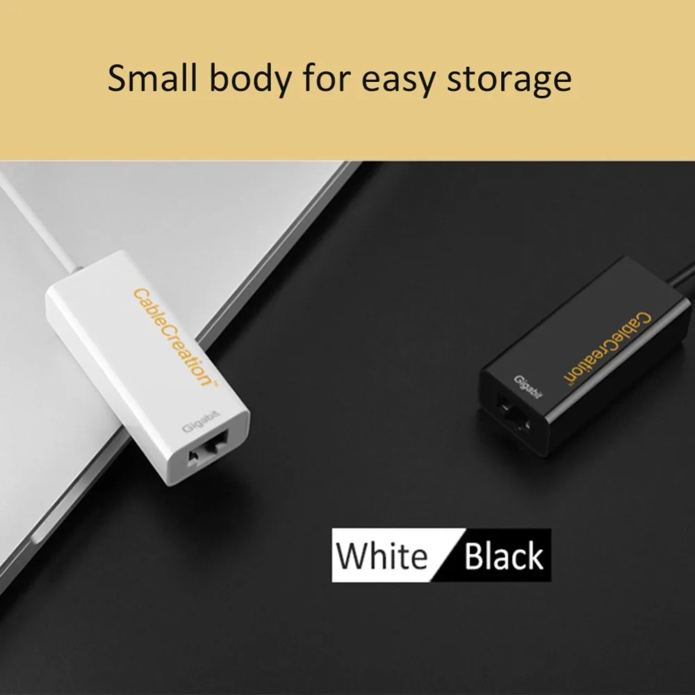USB to Ethernet Adapter CableCreation USB 3.0 to RJ45 Gigabit Ethernet Adapter Supporting 10/100/1000 Mbps for MacBook, etc
USB to Ethernet Adapter CableCreation USB 3.0 to RJ45 Gigabit Ethernet Adapter Supporting 10/100/1000 Mbps for MacBook, etc