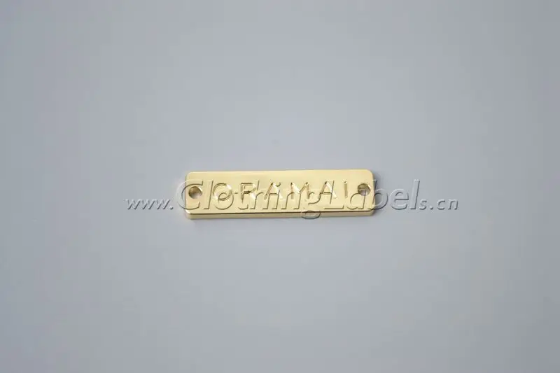 Custom metal labels for bag, clothing, shoes, engraved logo, zinc alloy material, with holes, accept small order
Custom metal labels for bag, clothing, shoes, engraved logo, zinc alloy material, with holes, accept small order