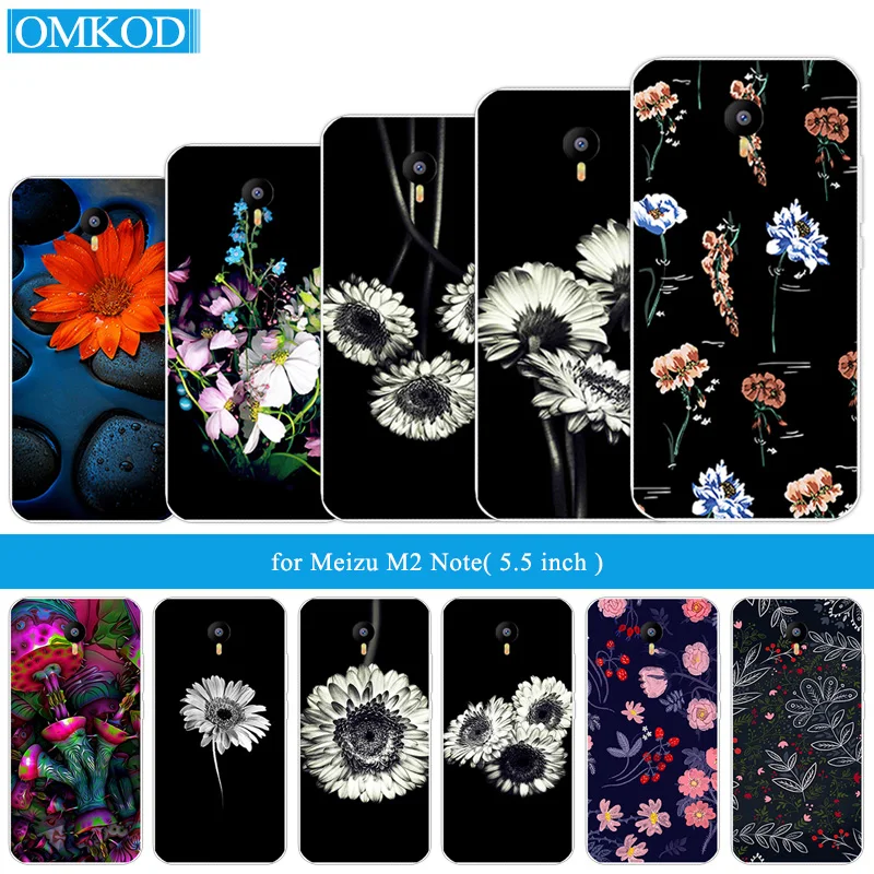Для Meizu M2 Note Темный чехол M2note Coque черный матовый для Maze силиконовый мягкий ТПУ